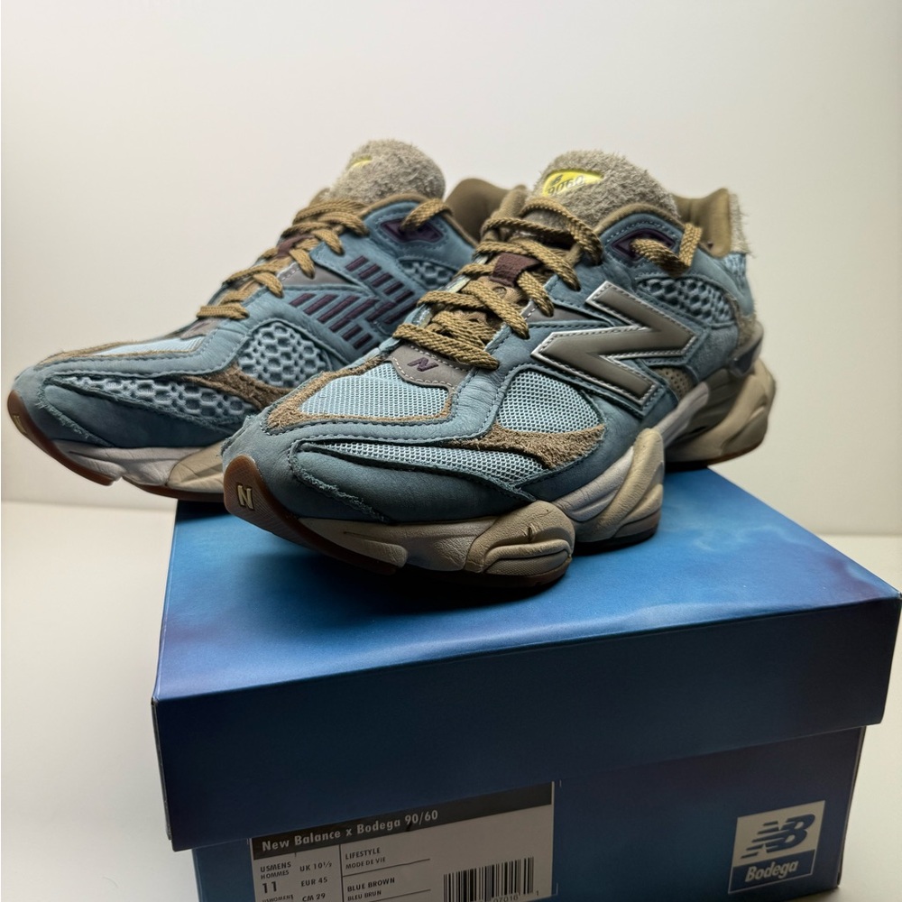 New Balance Bodega 90/60 Blue and Tan Sneakers